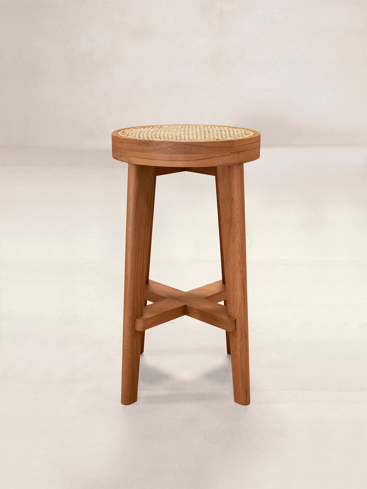 High Stool with Cane Seat 3